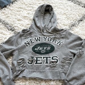 Vintage New York Jets -Furst of a Kind- Crooped Hoodie
